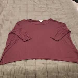 Oversized Bar III Women's Long Sleeve Top in Plum Size M!